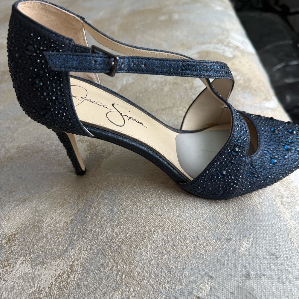 Jessica Simpson Midnight Sparkle Heels - Picture 2 of 3